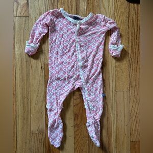 KicKee Pants Footed and Mitted Onesie Pajamas, Size 3-6 Months